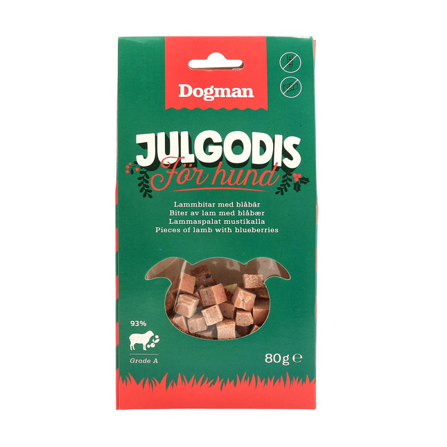 Dogman - Julegodbidder m. Lam & Blåbær, 80g