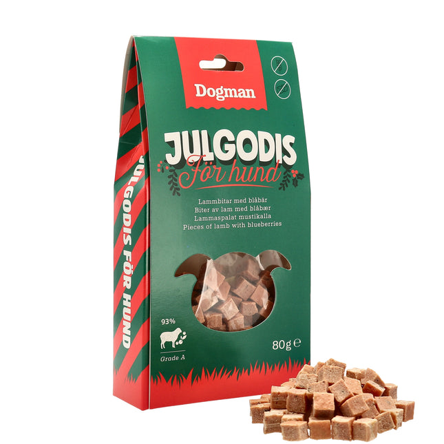 Dogman - Julegodbidder m. Lam & Blåbær, 80g