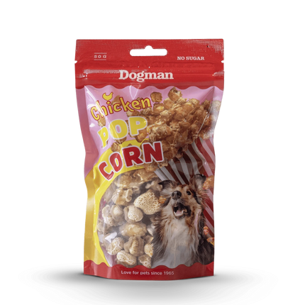 Dogman - Popcorn m. kylling, 50g