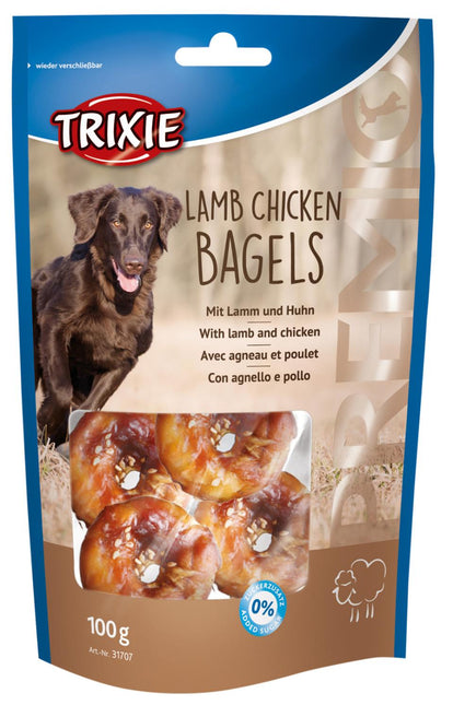 Trixie - Premio Bagels m. Kylling & Lam - 100 gr.