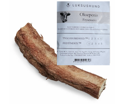 Luksushund - Frysetørret Oksepenis