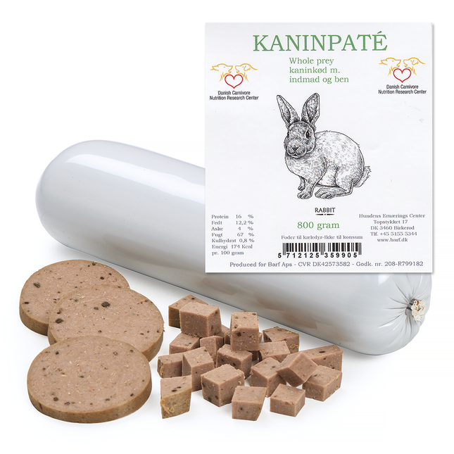 Luksushund - Kanin Paté Whole prey, 800 gram