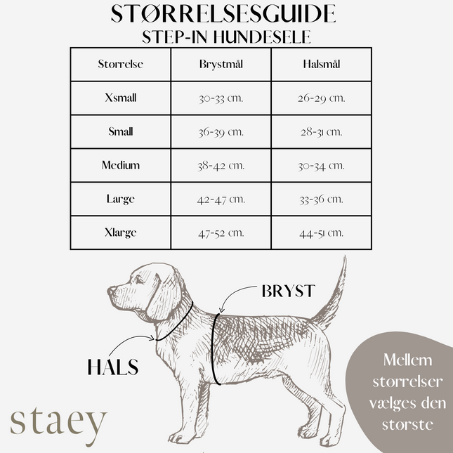 Staey - Teddy Step-in Hundesele, Natur