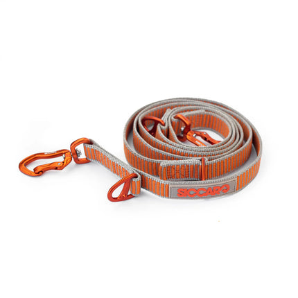 Siccaro - Sealines hundesnor / Genanvendt nylon, orange/sølv