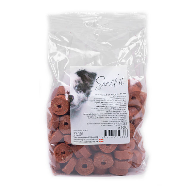 Snack'it - Soft Rings m. Laks, 500g