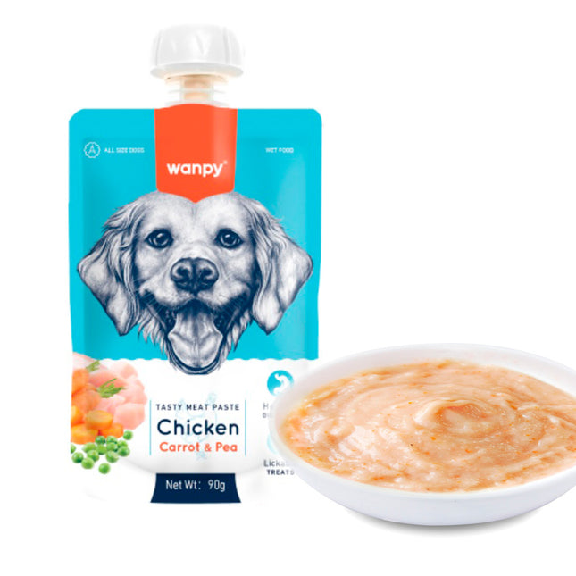 Wanpy - Tasty Meat Chicken, Carrot & Pea 90g