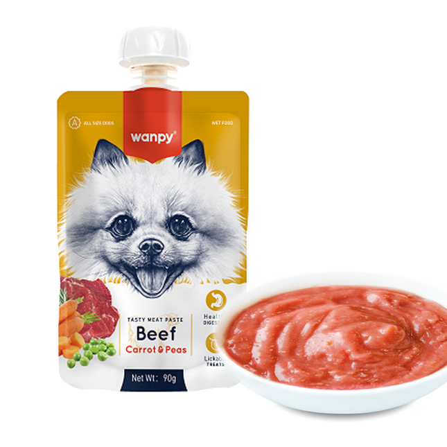 Wanpy - Tasty Meat Beef, Carrot & Pea 90g