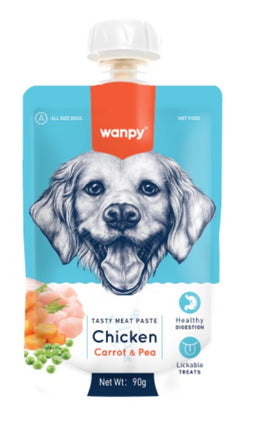 Wanpy - Tasty Meat Chicken, Carrot & Pea 90g