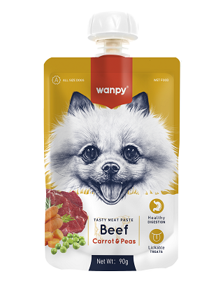 Wanpy - Tasty Meat Beef, Carrot & Pea 90g