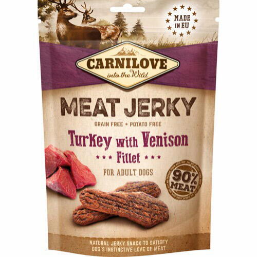 Carnilove jerky tyggeben kalkun & vildt kød