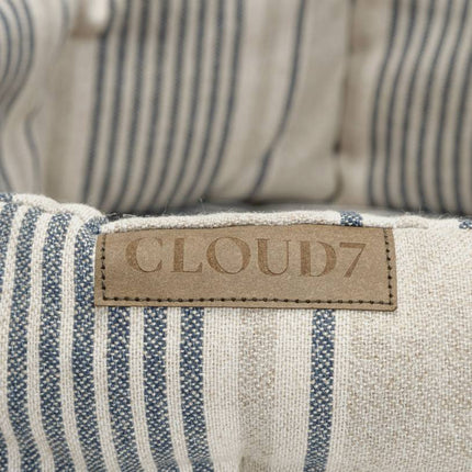 Cloud7 hundeseng, Lazy Linen Stripes, Natural/Blue