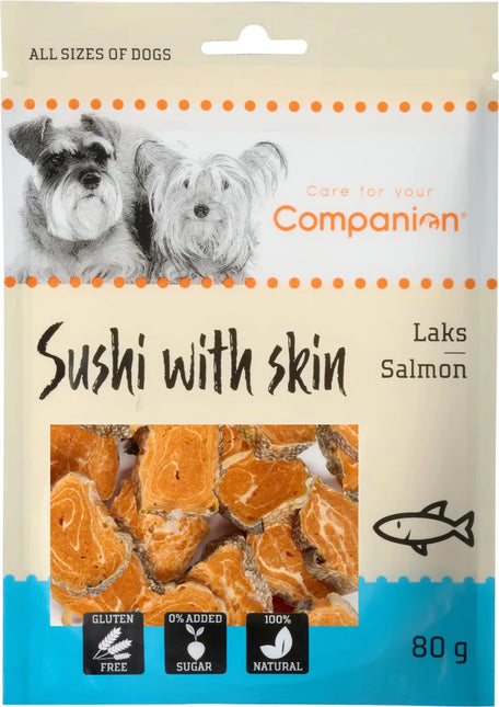Companion Skin Wrapped Sushi - Laks, 80g