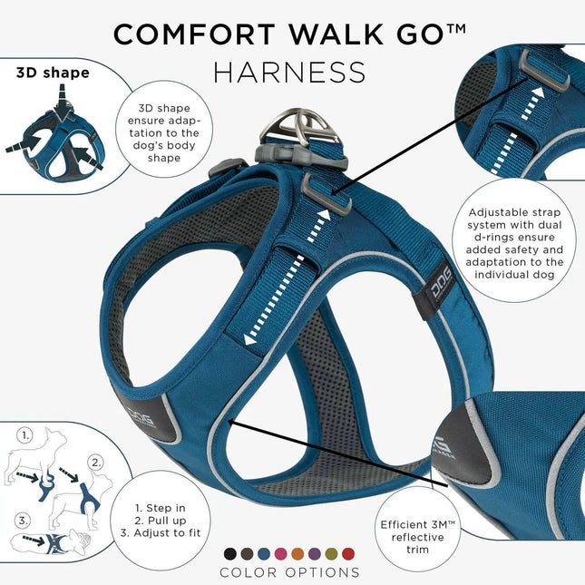 Dog Copenhagen Comfort Walk Go hundesele Ocean Blue Dog Copenhagen